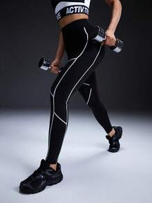 Powerista 女士运动紧身裤 - 黑色 - 查看 4