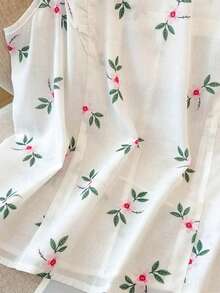 GlowEve CURVE Plus Size Women Embroidered Cap Sleeve Blouse - Baby Pink - View 4