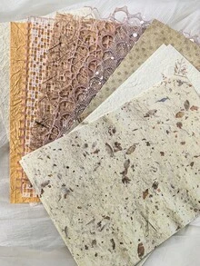 20pcs/Pack Vintage Floral Hollow Lace Textured Paper, Suitable For Journals, Planners, Scrapbooking, Retro DIY Craft Background - BQ1043-bright - View 9