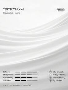 GLOWMODE Áo thun thể thao TENCEL™ Modal Drift Off nhẹ, mềm mại, kiểu dáng bất đối xứng, trễ vai, tay dài, thích hợp cho các hoạt động nhẹ nhàng như yoga, pilates, tập gym, studio và mặc hàng ngày. - trắng - Xem 5