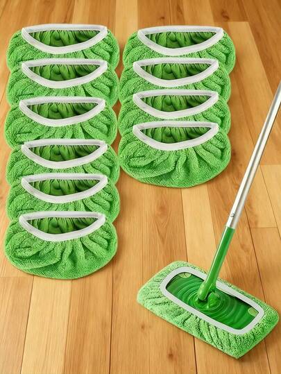 1/3/5 PCS Super Absorbent Reusable Easy Attach Quick Change Wet Dry Floor Cleaning Universal Fit Mop Pad Household Home Kitchen Cleaning Supplies Replacement Mop Heads