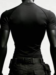 RISE LYT 男士运动T恤和背心 - 黑色 - 查看 2