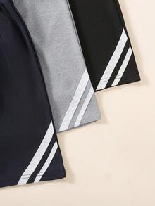 3pcs Boys' Casual Sports Minimalist Multi-Color Shorts Set, Suitable For Sports, Leisure, School, Summer - Multicolor - View 6