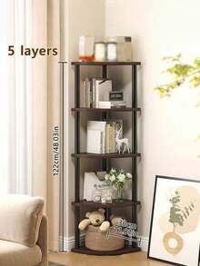 Étagères d'angle hautes, étagères d'angle modernes à 3/4/5 niveaux, étagères d'angle en bois et métal pour plantes, convenant aux espaces d'angle du salon. - Multicolore - Voir 17