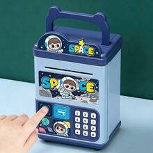 MINKOJA 1 Stück, Kinder ATM Bargeldbox, cartoon-förmiger Astronaut/Bär/Pony Sparschwein, kreative Aufbewahrungsbox, Kindergeburtstags-Geschenkspielzeug, Schlüsselaufbewahrungsschrank, Teenager-Spielzeug, Ostern, Ostergeschenk, Kindertag - Verschiedenfarbig - Übersicht 4