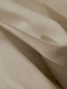 Franclia Elegant Short Sleeve Round Neck Ruffle Tie Bow Blouse, Khaki Color, Spring/Summer For Women - Khaki - View 4