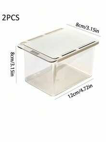 1/2/4 PCS Expandable Clear Simple Plastic Bathroom Mirror Cabinet Hidden Pull Out Drawer Style Cosmetic Organizer With Hanging Rack For Cotton Swabs Cotton Pads Lipstick - Transparent white - View 14