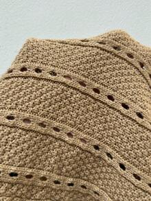 Sunnyshic Đầm ôm sát không tay khoét eo gợi cảm dành cho nữ, đầm len dệt kim thích hợp cho bãi biển và mùa hè. - Màu Khaki - Xem 8