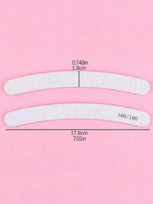 Bộ 5 dũa móng tay cong chuyên nghiệp màu xám, độ nhám 100/180, dụng cụ làm móng, dụng cụ làm móng nghệ thuật, đồ dùng học tập, móng tay, dụng cụ làm móng giả. - Xám - Xem 3