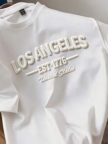 Manfinity Joysei 男士T恤 - 白色 - 查看 5