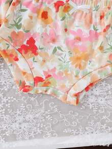 SHEIN Playful Pals Bộ 3 món cho bé gái, gồm váy hai dây mềm mại và dễ thương, gồm váy và quần short. - Nhiều màu - Xem 7