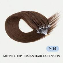 Tóc nối Micro Loop, tóc thật, 1 gói, thẳng tự nhiên, hạt cườm vô hình, dày, kiểu vòng nối Micro Loop, không cần keo, mềm mại, phù hợp cho mọi phụ nữ, dễ sử dụng cho người mới bắt đầu. - Nhiều màu - Xem 33