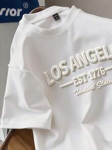 Manfinity Joysei 男士T恤 - 白色 - 查看 3