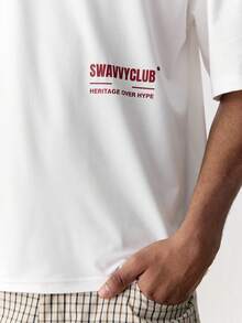 Men's White Short-Sleeve T-Shirt By SWAVVY, Summer - 白色 4 - 查看 8