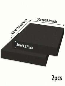 一块 19.69 X 19.69 X 1.97 英寸 45D 高密度泡沫，室内家具装饰垫（用于更换餐椅和轮椅坐垫）- 白色、黑色、灰色、浅蓝色 - 白色 - 查看 23