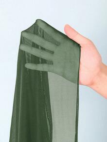 Swim Basics Váy sarong xếp ly xoắn mỏng màu trơn, thích hợp cho mùa hè đi biển. - xanh quân đội - Xem 6