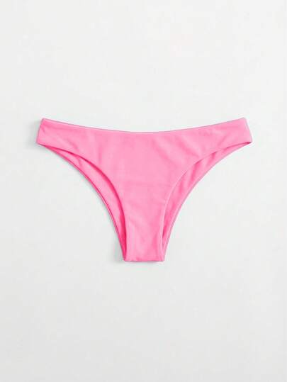Swim Basics Bottom de bikini de unicolor para mujer