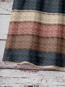 SHEIN LUNE Women's Halter Neck Tank Top, Vintage Striped Print Pattern, Suitable For Spring & Summer - Multicolor - View 5