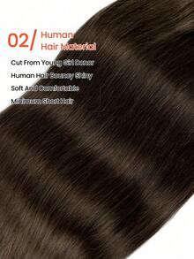 #2 Brown Bundles Human Hair Straight Bundles Human Hair Weave 1 Bundle Unprocessed Brazilian Virgin Hair Dark Brown Straight Human Hair Extensions 90 Grams/Bundle - S2 - View 4