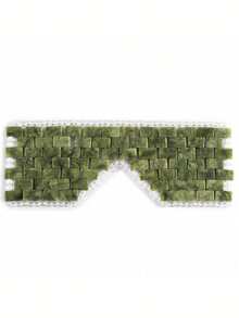 1pc Natural Jade Eye Mask, Xiuyan Jade Cooling Eye Mask, Hand-Woven Jade Eyelids, Cooling And Protective Eye Mask - Green - View 14