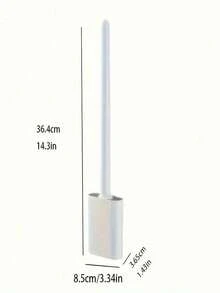 SHEIN 1 件装软硅胶马桶刷，带可拆卸手柄，免钻孔壁挂式马桶清洁器（带底座），浴室清洁工具 - 彩色 - 查看 15