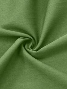 Modelyn Fashionable Commuter Solid Color Asymmetrical Patchwork Pleated Skirt - Green - View 7