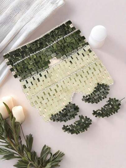 1pc Natural Jade Eye Mask, Xiuyan Jade Cooling Eye Mask, Hand-Woven Jade Eyelids, Cooling And Protective Eye Mask