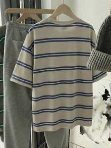 SHEIN EZwear Áo thun cổ tròn họa tiết sọc nhiều màu sắc đa năng kiểu Hàn Quốc, thích hợp mặc ngoài, chụp ảnh, cắm trại, mùa thu, mùa đông, đi học. Áo thun cổ tròn nữ thông thường, áo mùa hè, thích hợp đi làm hàng ngày, hẹn hò, tụ họp, mùa thu/đông/hè, Giáng sinh, Năm mới, Lễ Tạ ơn, tiệc tùng, đám cưới, bãi biển, lễ tốt nghiệp. Thời trang, thanh lịch, giản dị, đi chơi, hẹn hò, đặt chỗ, đi làm, sáng bóng, Ngày lễ tình nhân, sang trọng, kỳ nghỉ, giản dị, Y2K, đi chơi, lễ tốt nghiệp, v.v. - Nhiều màu - Xem 2