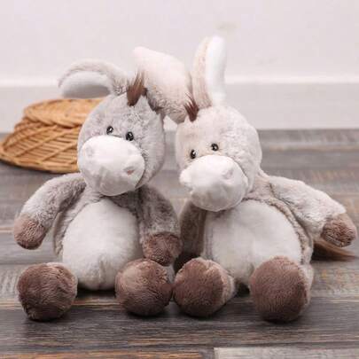 POKOJA LAND This Cute Donkey Plush Toy Features Long Ears And Dangling Legs, Making It A Perfect Gift For Birthdays, A Lovely Home Or Car Decoration, And A Comforting Toy For Girls To Cuddle And Help Them Fall Asleep.
