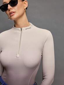 Activina Áo cưỡi ngựa dài tay ôm sát, kiểu ombre dành cho nữ - màu nâu - Xem 6