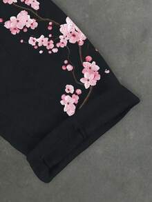 Manfinity EMRG 男士印花抽绳腰带休闲日常运动裤 - 黑色 - 查看 7