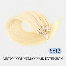 Micro Loop Hair Extensions Human Hair Extensions 1 Pack Natural Straight Invisible Beads Thick Micro Ring Loop Hair Extensions With Fishing Line No Glue Needed Soft For All Women Beginner Friendly - Multicolor - View 23
