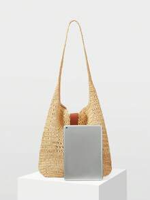 MOTF FASHION TEMPERAMENT HAND-WOVEN WOMEN'S BAGS - Beige - View 5