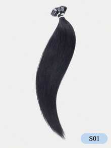 Extensiones de cabello humano con punta plana, extensiones de cabello humano rectas invisibles y sin costuras, color natural, 16-22 pulgadas, 50g, extensiones de cabello humano con punta de queratina suave, para agregar longitud y volumen para bodas, uso diario y fiestas - Multicolor - Ver 35