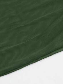 Swim Basics Váy sarong xếp ly xoắn mỏng màu trơn, thích hợp cho mùa hè đi biển. - xanh quân đội - Xem 5