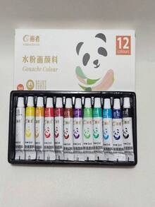 画家水彩颜料 - 24 色水彩颜料套装，防漏密封包装，0.17/5ml-12/18/24 颜色，适用于帆布、织物、岩石、玻璃、墙面陶瓷和木材项目 - 非常适合为艺术用品和装饰品着色 - 5ml水粉顏料 - 查看 14