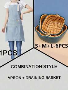 6/2/1 件套，滤水篮，双层沥水篮，塑料滤水篮，可重复使用的洗衣篮，厨房家用滤水篮，果蔬清洗篮，厨房用品，厨房小工具，厨房配件 - 彩色 - 查看 12