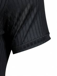 GymBeat Men's Wing Print Short Sleeve Sports Polo T-Shirt - Black - View 4