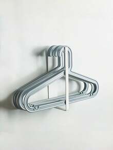 1pc Clothes Hanger Storage For Washing Machines, Wall-Mounted, Adhesive Type, Bathroom Clothes Hanger And Organizer. - Multicolor - View 2