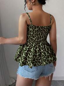 Elenzga Large-Sized Woven Elegant Summer Women's Halter Tops And Vests - Green - View 2