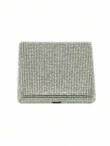 SHEIN Hộp đựng thuốc lá cao cấp nạm kim cương, chống va đập - Hộp đựng siêu mỏng chống ẩm cho 20 điếu thuốc, hộp quà phụ kiện thanh lịch dành cho nữ (phù hợp với loại thường/mỏng/siêu mỏng) - Nhiều màu - Xem 13