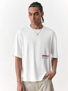 Men's White Short-Sleeve T-Shirt By SWAVVY, Summer - 白色 4 - 查看 7