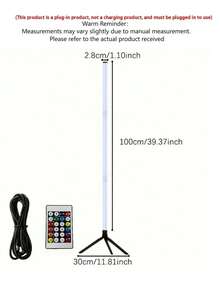 1 PC RGB Electric Ambiance Light, Adjustable In Various Angles And Colors, Controlled By Remote. Suitable For Halls, Holiday Gatherings, Christmas, Home Get-Togethers, Bedrooms, Living Rooms, And Camping. - Tripod corner ambient light - View 6