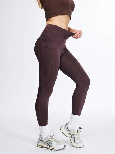 Eassivo Women's Solid Color High Waist Casual Fitness Leggings