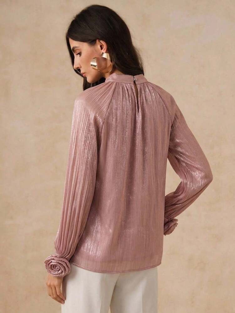 Women's Elegant Romantic 3D Floral Blouse