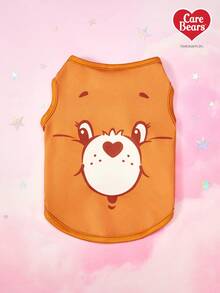 Care Bears X PETSIN 1件可爱心形小熊卡通图案宠物背心，紫色咖啡色丝带小熊印花，透气亲肤宠物服装 - 彩色 - 查看 21