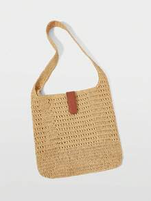 MOTF FASHION TEMPERAMENT HAND-WOVEN WOMEN'S BAGS - Beige - View 3