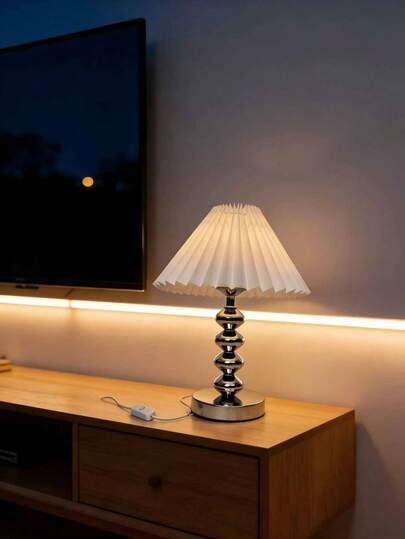 1 pieza Lámpara de escritorio minimalista, lámpara de mesa clásica para estantería, dormitorio, lámpara de lectura con luz cálida alimentada por USB adecuada para el estilo nórdico moderno del hogar, hotel, restaurante