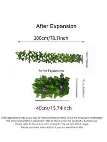 2 pièces Écran de clôture décoratif en plastique durable résistant aux intempéries avec lierre artificiel et orchidées violettes et blanches. Convient pour le jardin, le patio, les mariages, la Fête des Mères et la décoration de juin. Améliore l'esthétique du jardin. Panneaux faciles à installer, clôture de jardin décorative - Multicolore - Voir 5