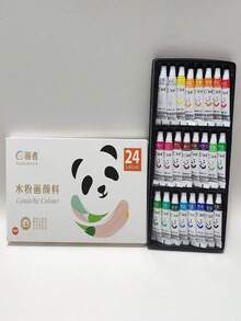 画家水彩颜料 - 24 色水彩颜料套装，防漏密封包装，0.17/5ml-12/18/24 颜色，适用于帆布、织物、岩石、玻璃、墙面陶瓷和木材项目 - 非常适合为艺术用品和装饰品着色 - 5ml水粉顏料 - 查看 15